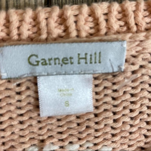 GARNET Hill Blush Pink And White Polka Dot Sweater - Picture 2 of 6